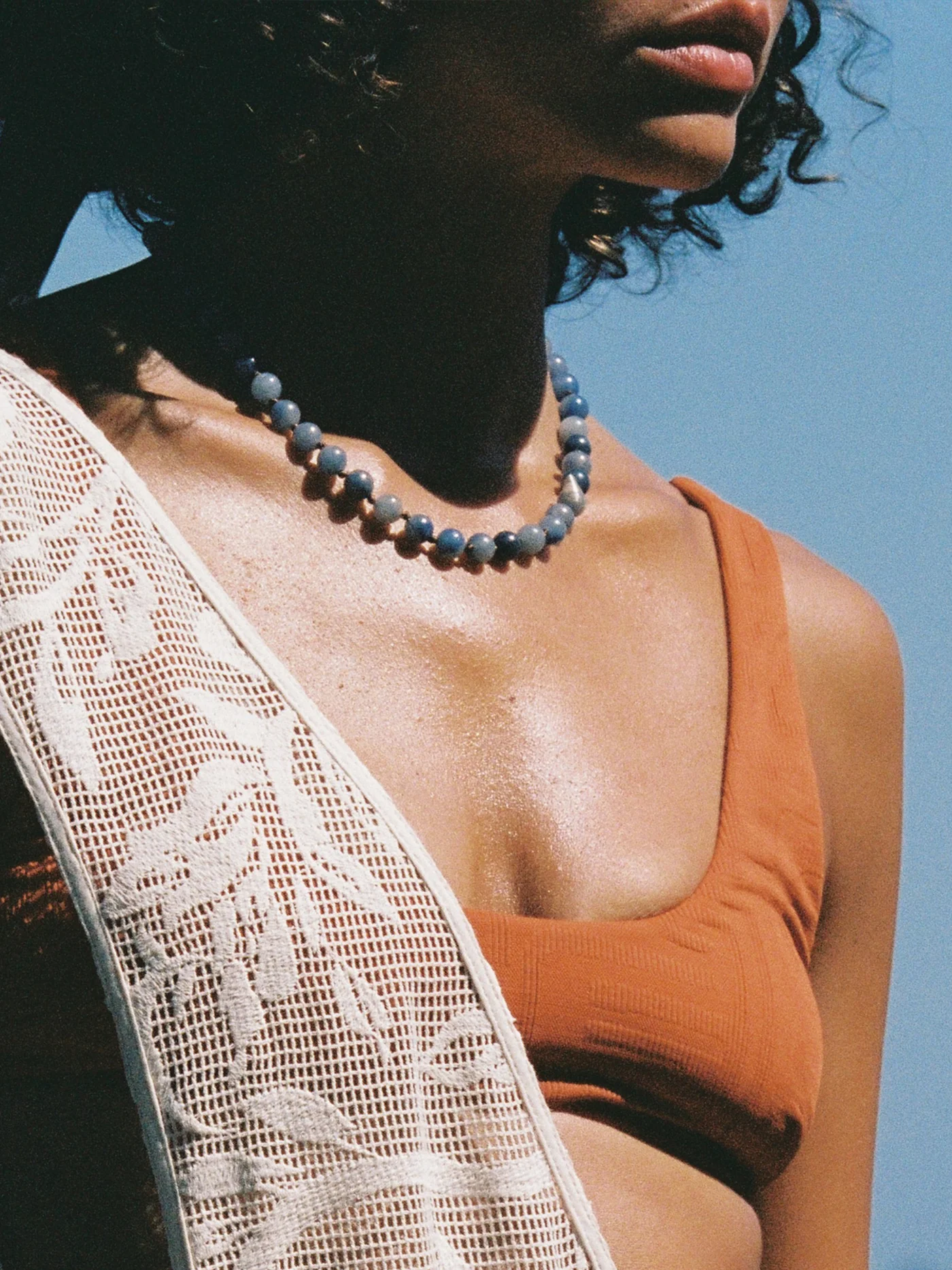 Eve Necklace | Blue Aventurine Gold - Image 6
