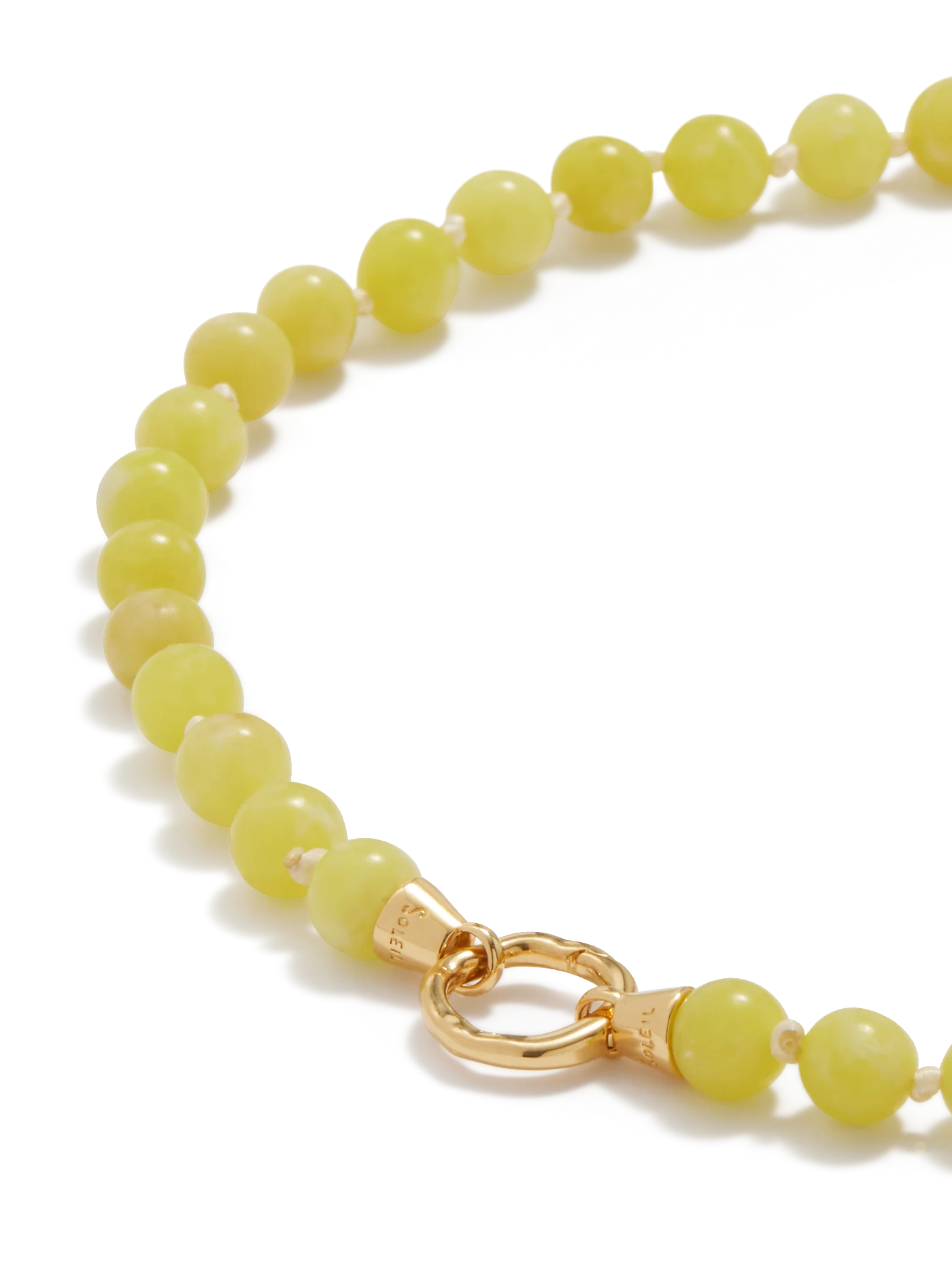Eve Necklace | Lemon Agate Gold - Image 3