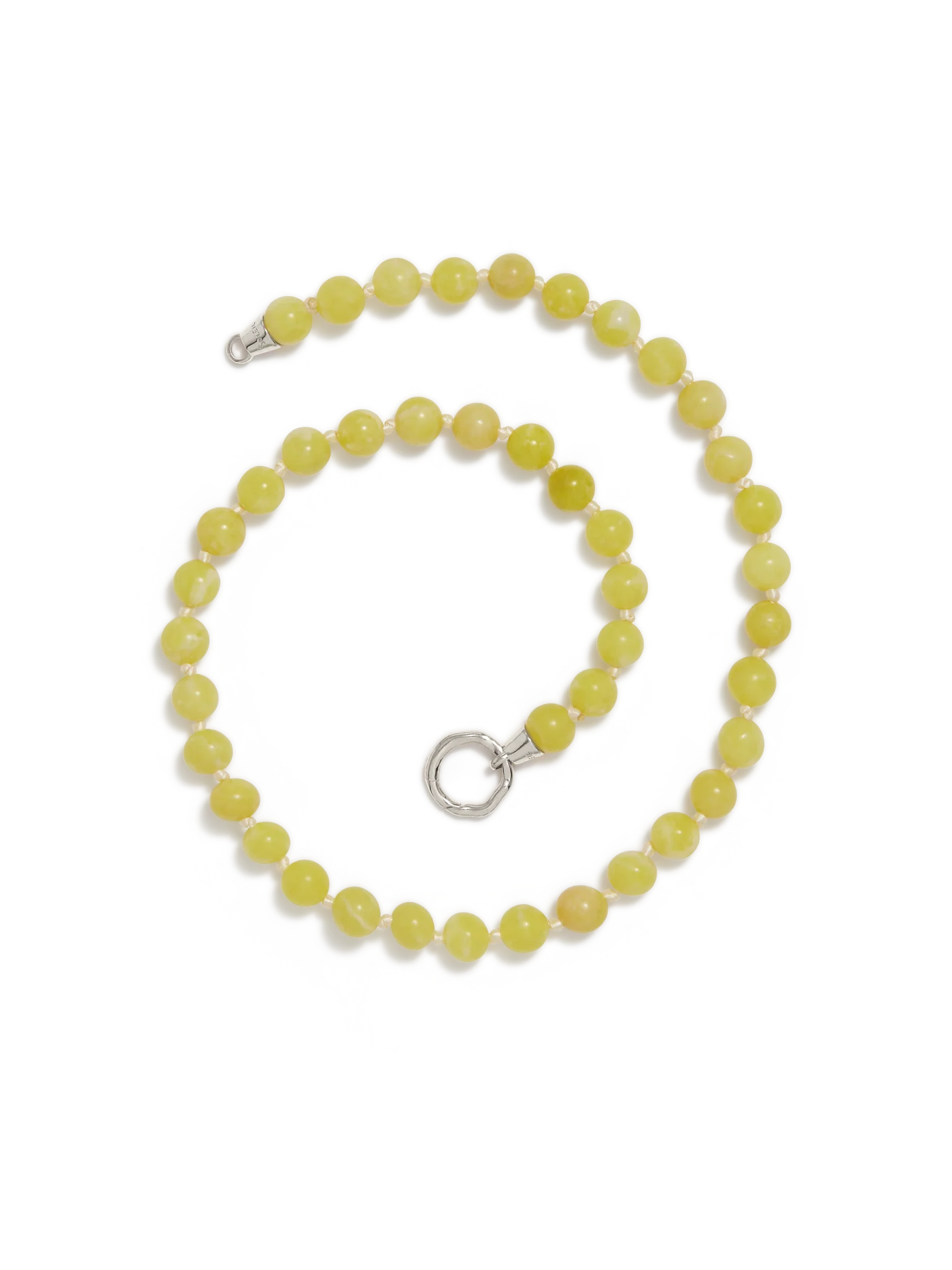 Eve Necklace | Lemon Agate Silver - Image 3