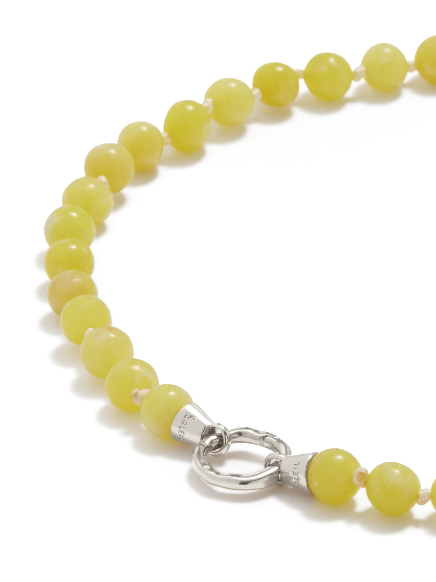 Eve Necklace | Lemon Agate Silver - Image 4