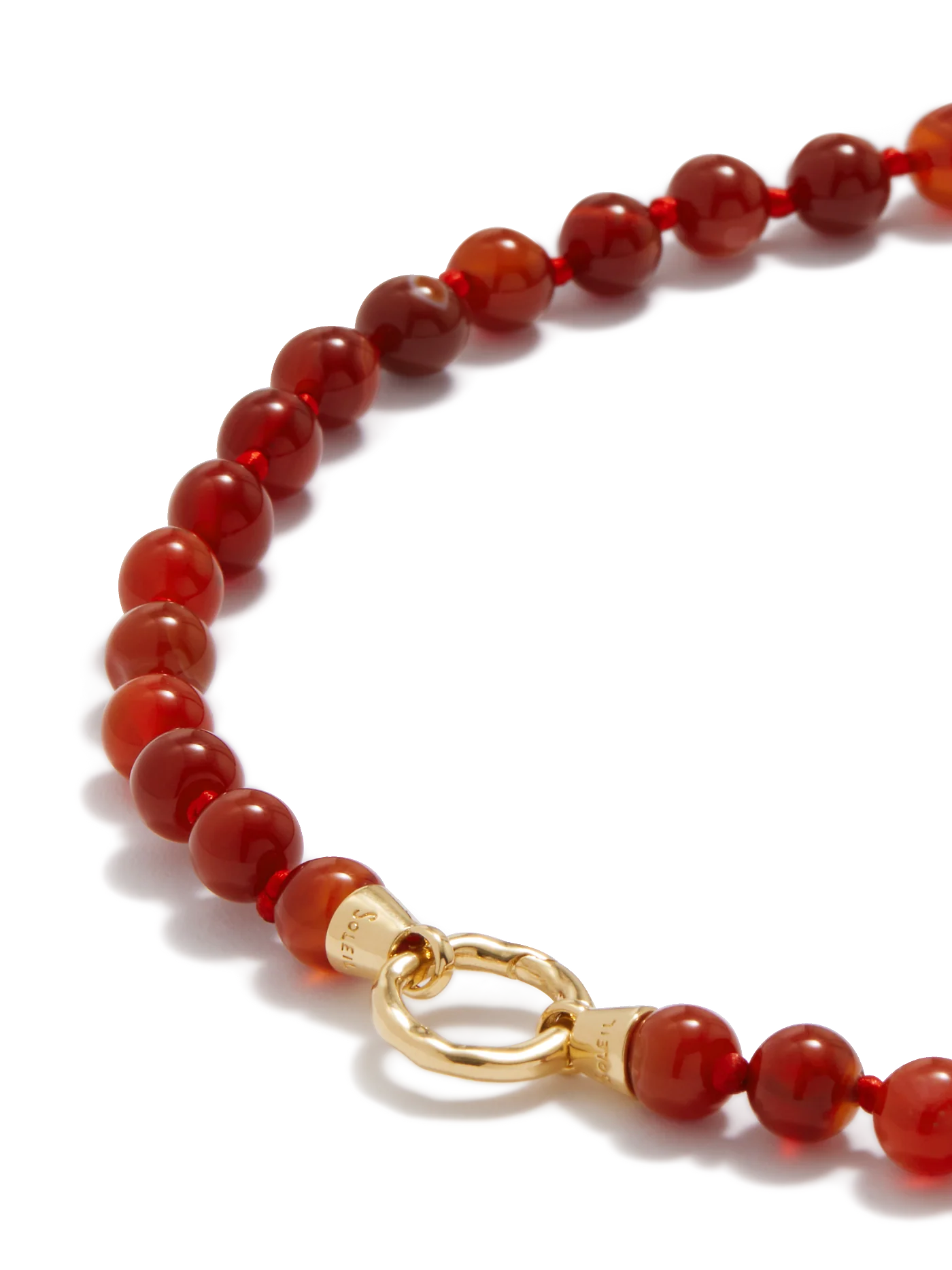 Eve Necklace | Red Carnelian Gold - Image 3