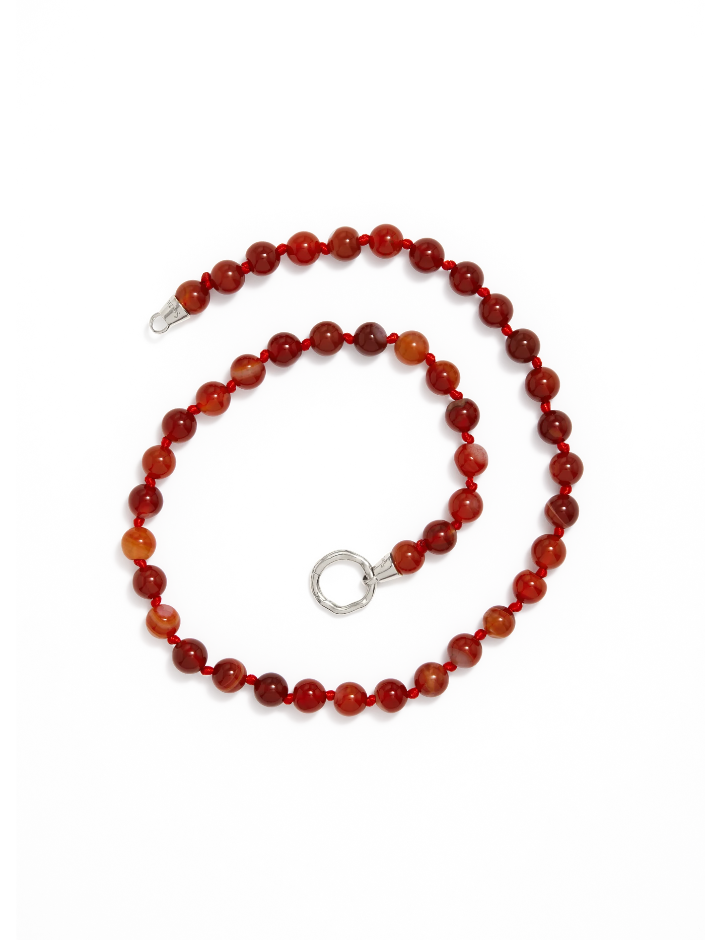 Eve Necklace | Red Carnelian Silver - Image 3