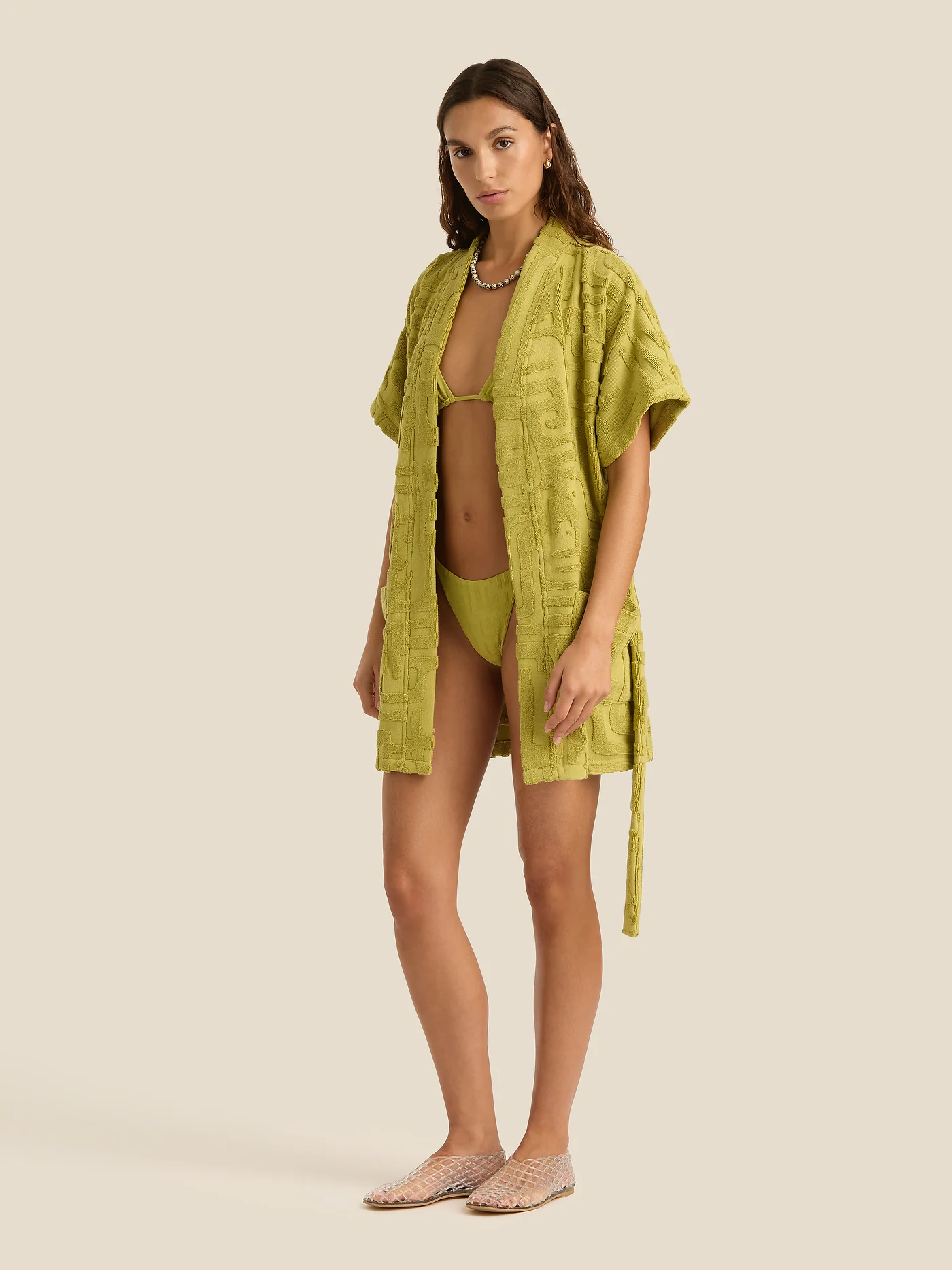 Towelling Mini Robe | Kin Aloe - Image 3