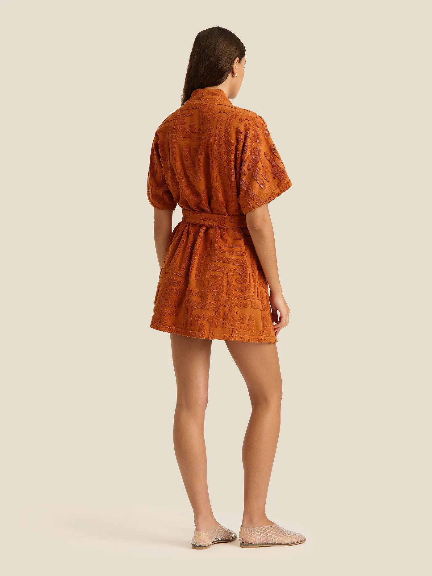 Towelling Mini Robe | Kin Clay - Image 3